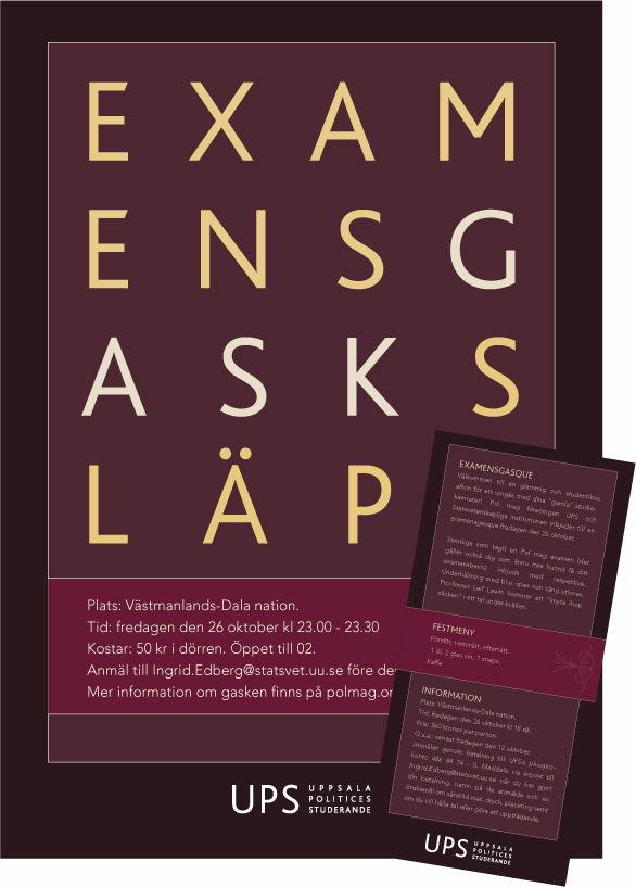 Graduation dinner poster
